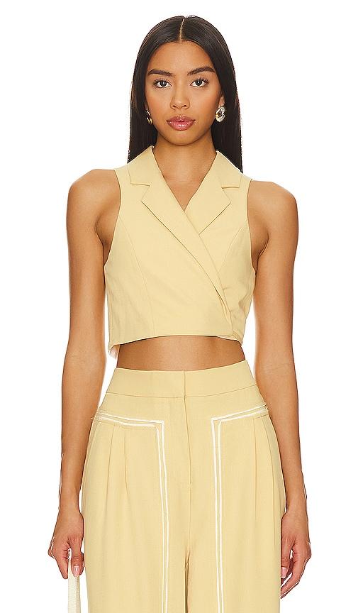 OSIS STUDIO Rachel Vest in Beige by OSIS STUDIO