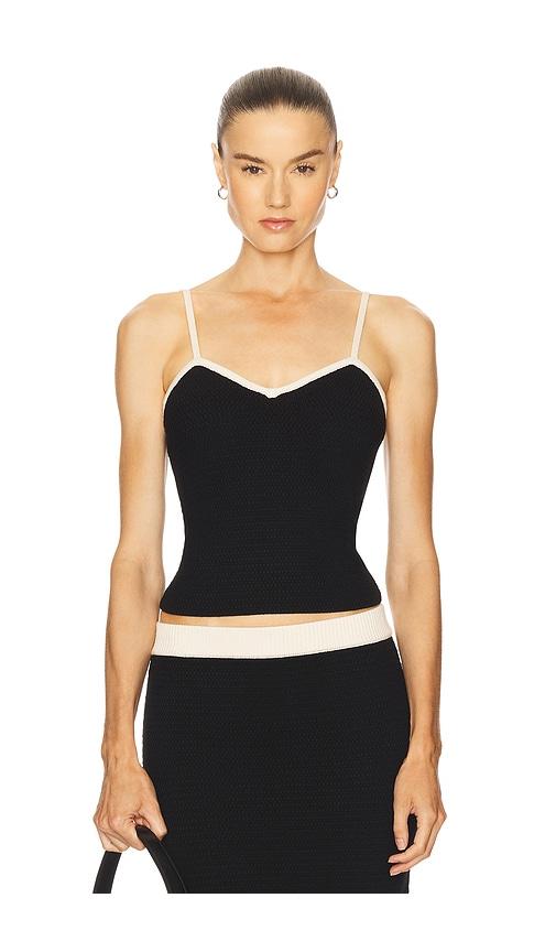 OSIS STUDIO Steph Top in Cream in Black by OSIS STUDIO