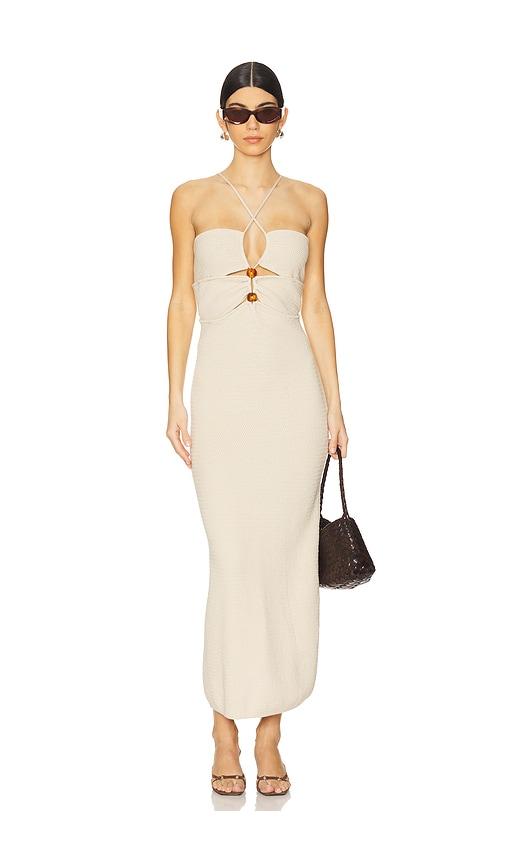 OSIS STUDIO Yayo Dress in Cream by OSIS STUDIO