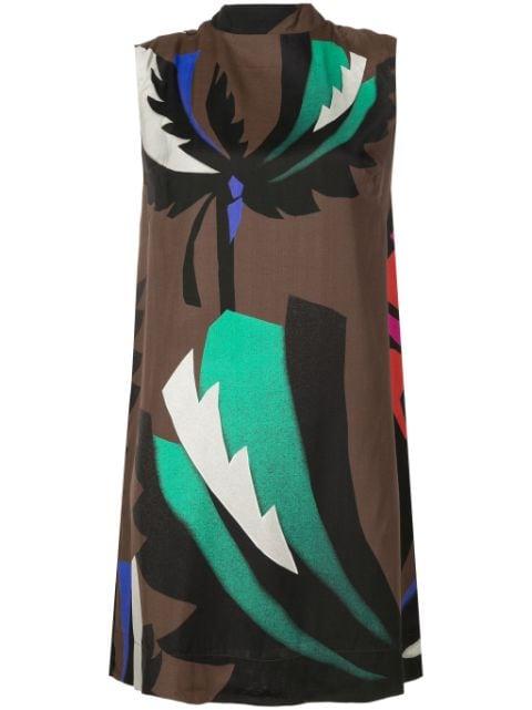 Palmeira Bahia-print sleeveless dress by OSKLEN