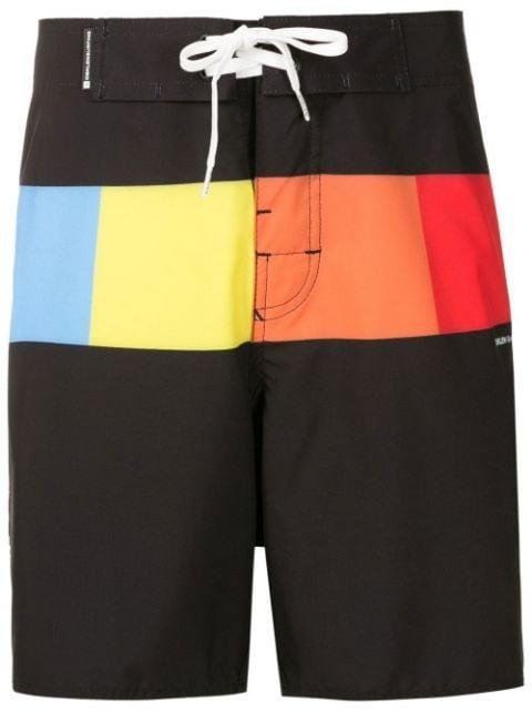 colour-block print surf shorts by OSKLEN