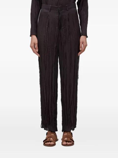 crinkled-finish trousers by OSKLEN