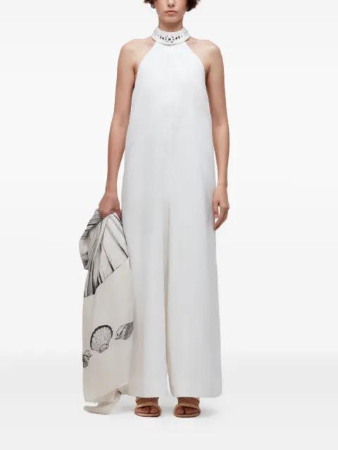 crystal-embellished halter jumpsuit by OSKLEN