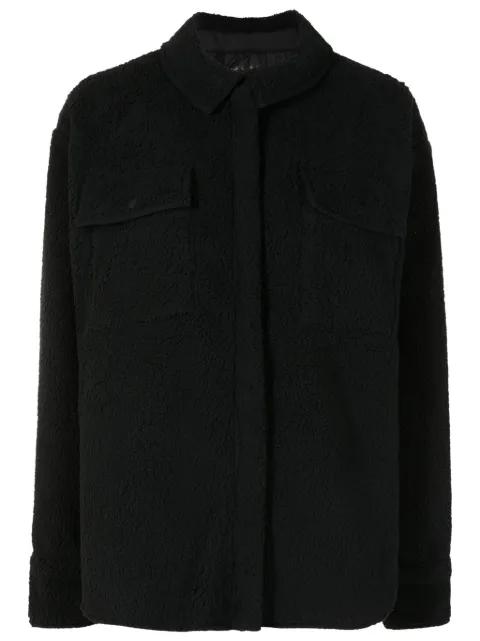 flap-pocket fleece shirt jacket by OSKLEN