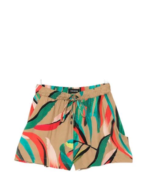 floral print drawstring shorts by OSKLEN