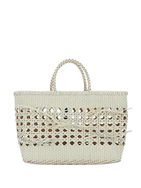Biscuit woven tote bag by OSOI