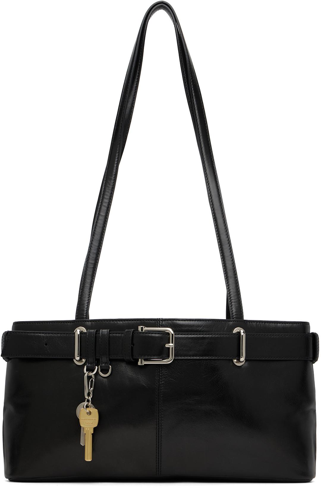 Black Shoulder Brocle Bag by OSOI