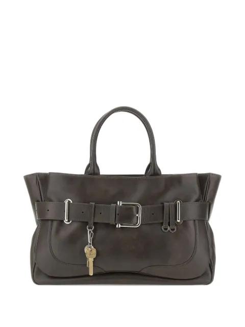 Brocle buckle charm leather tote bag by OSOI