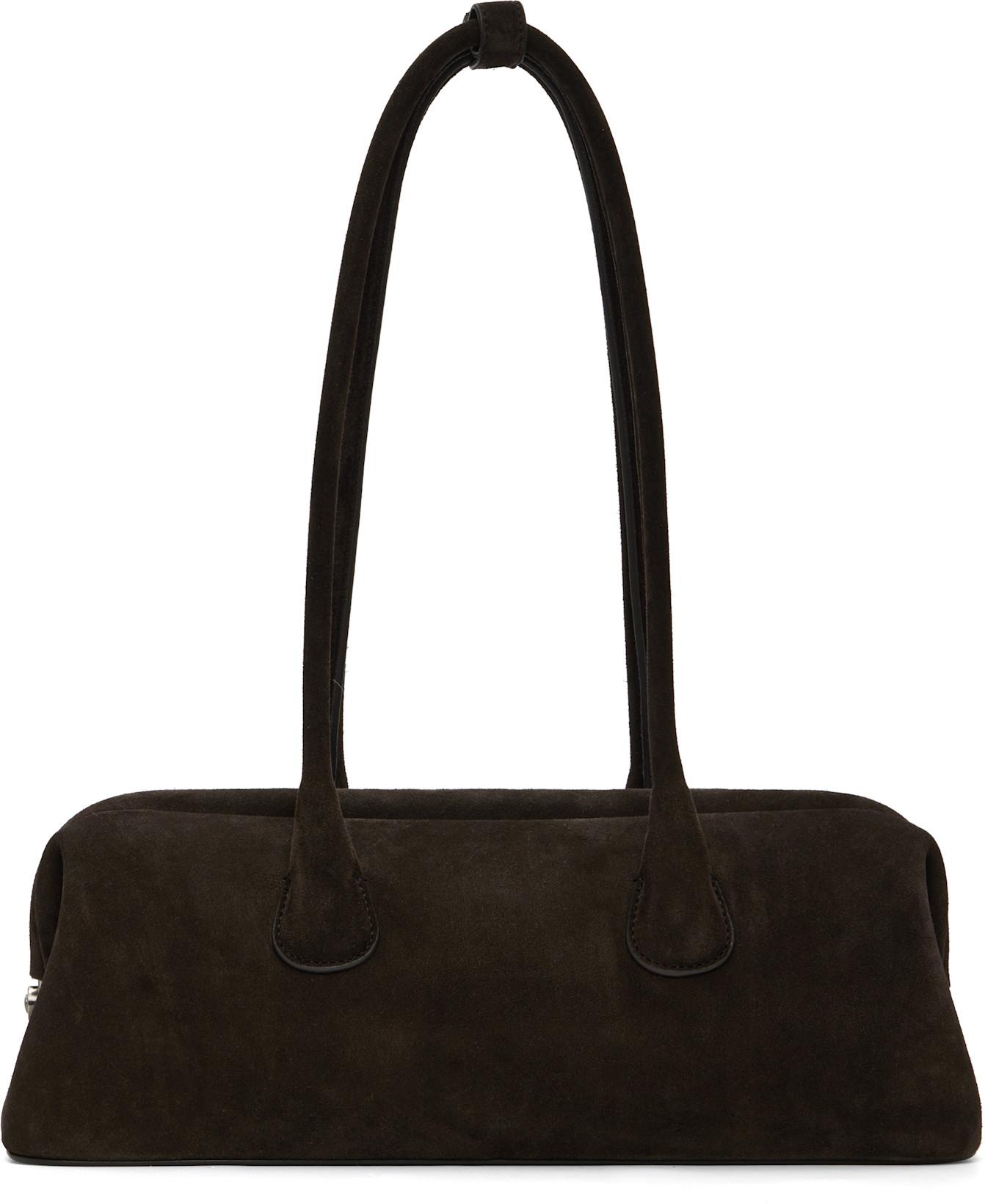 Brown Boat Wide Bag by OSOI