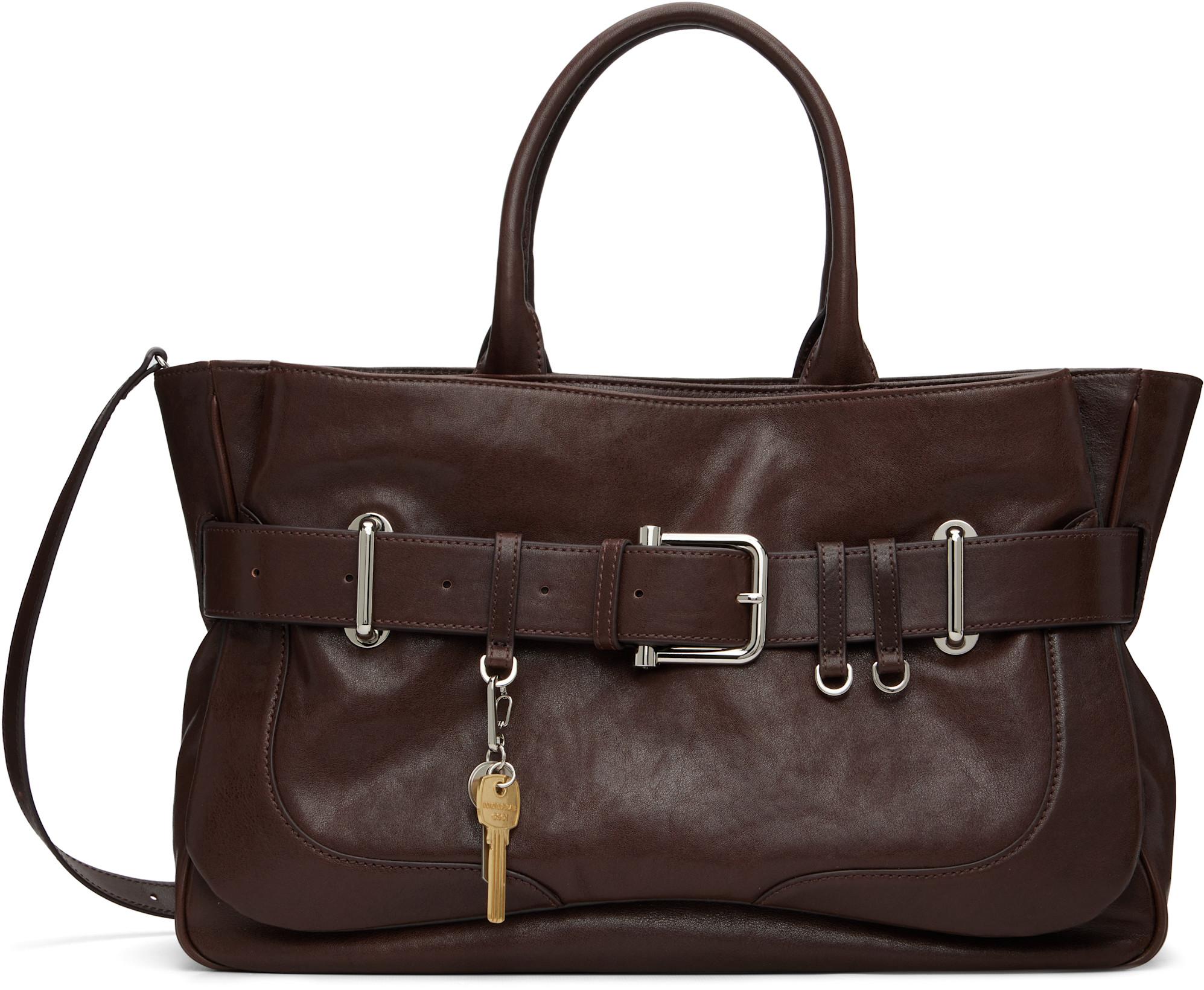 Brown Brocle Bag by OSOI