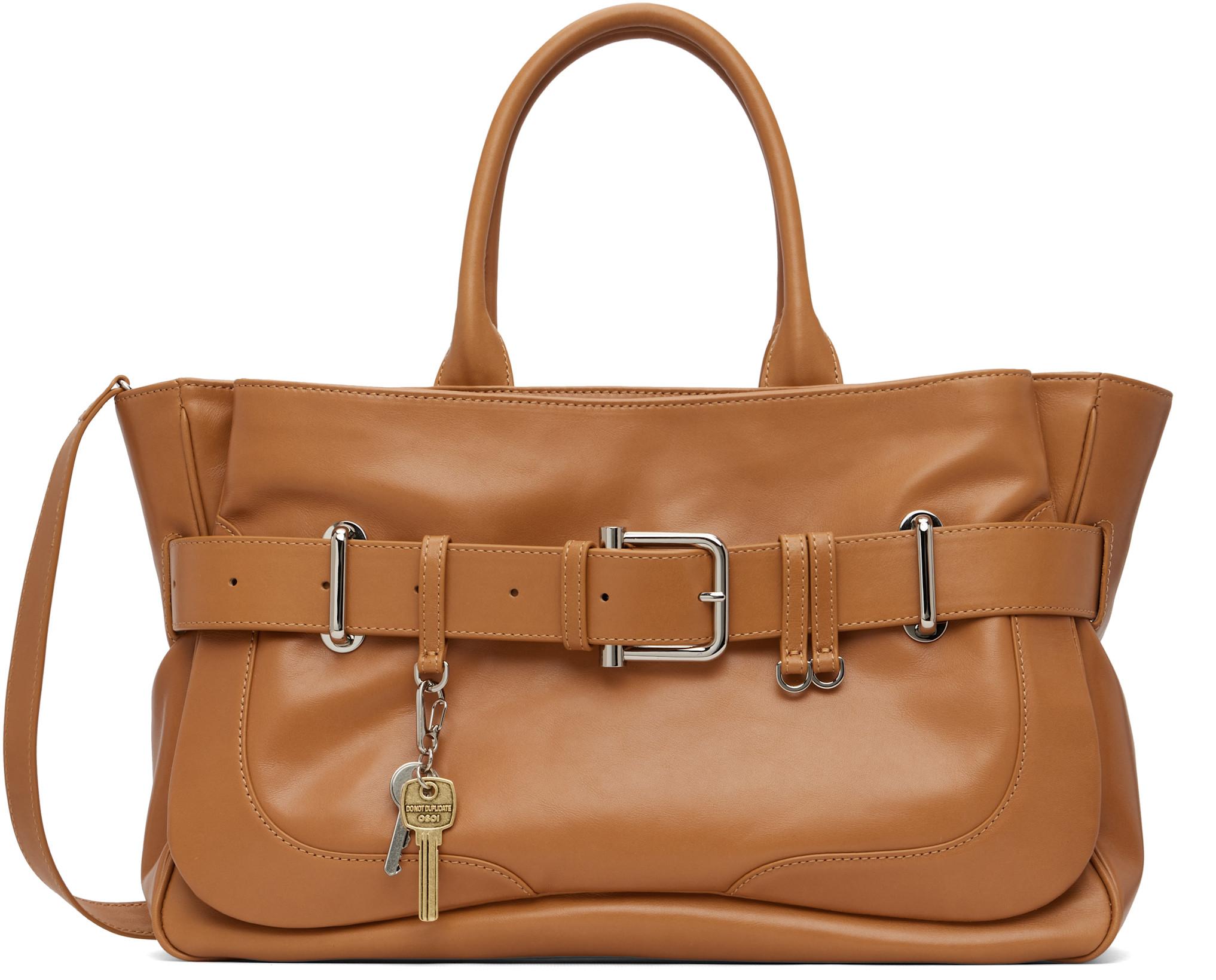 Brown Brocle Bag by OSOI