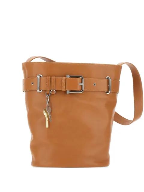 Bucket Brocle leather shoulder bag by OSOI