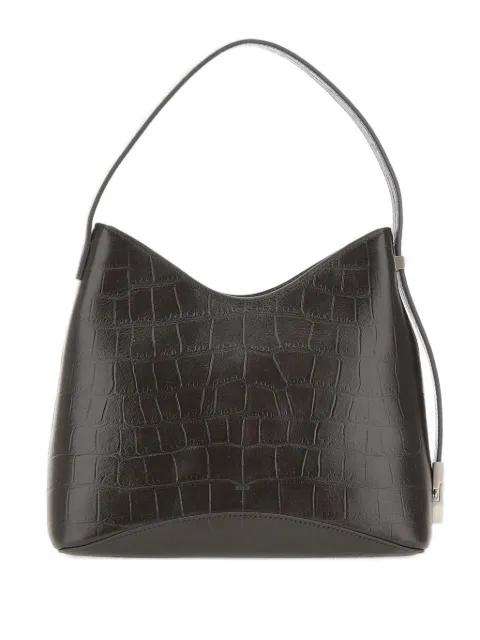 crocodile-effect leather shoulder bag by OSOI