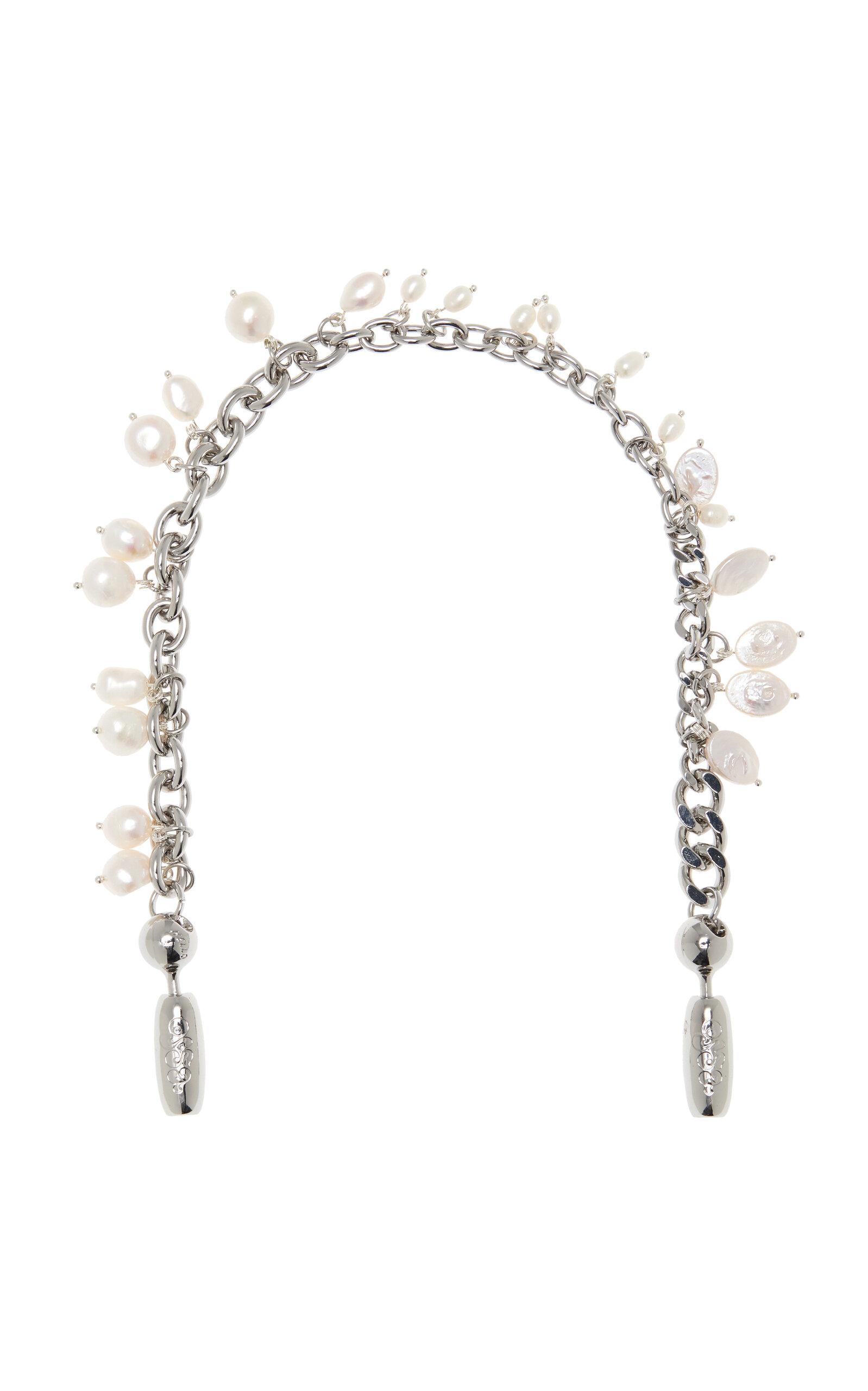 Ossa - Pearl Wristlet Phone Strap - White - - Moda Operandi by OSSA Ossa - Pearl Wristlet Phone Strap - White - - Moda Operandi by OSSA