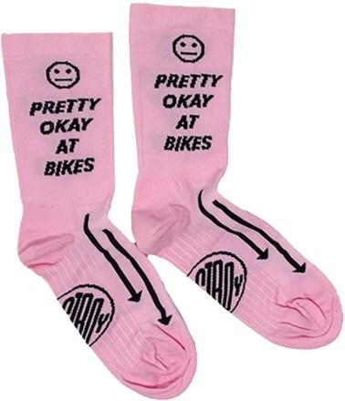 Pretty Okay At Bikes Crew Socks by OSTROY