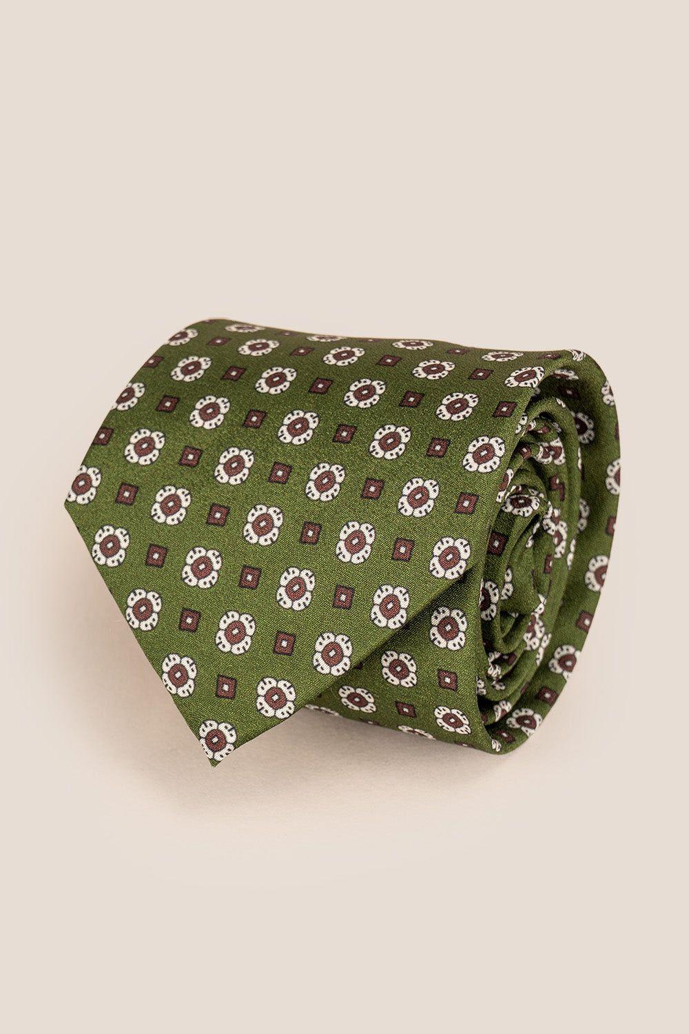 Finn Green/Brown Tie by OSWIN HYDE