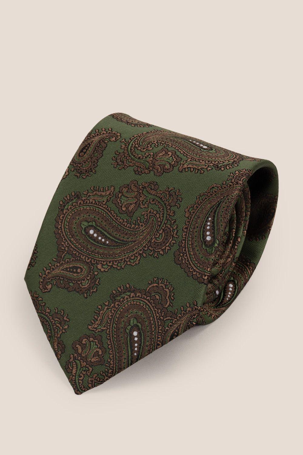 Paisley Green Tie by OSWIN HYDE
