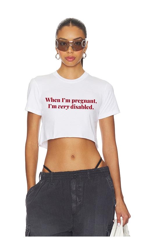 Other Her Cardi B Crop Tee In White in White by OTHER HER