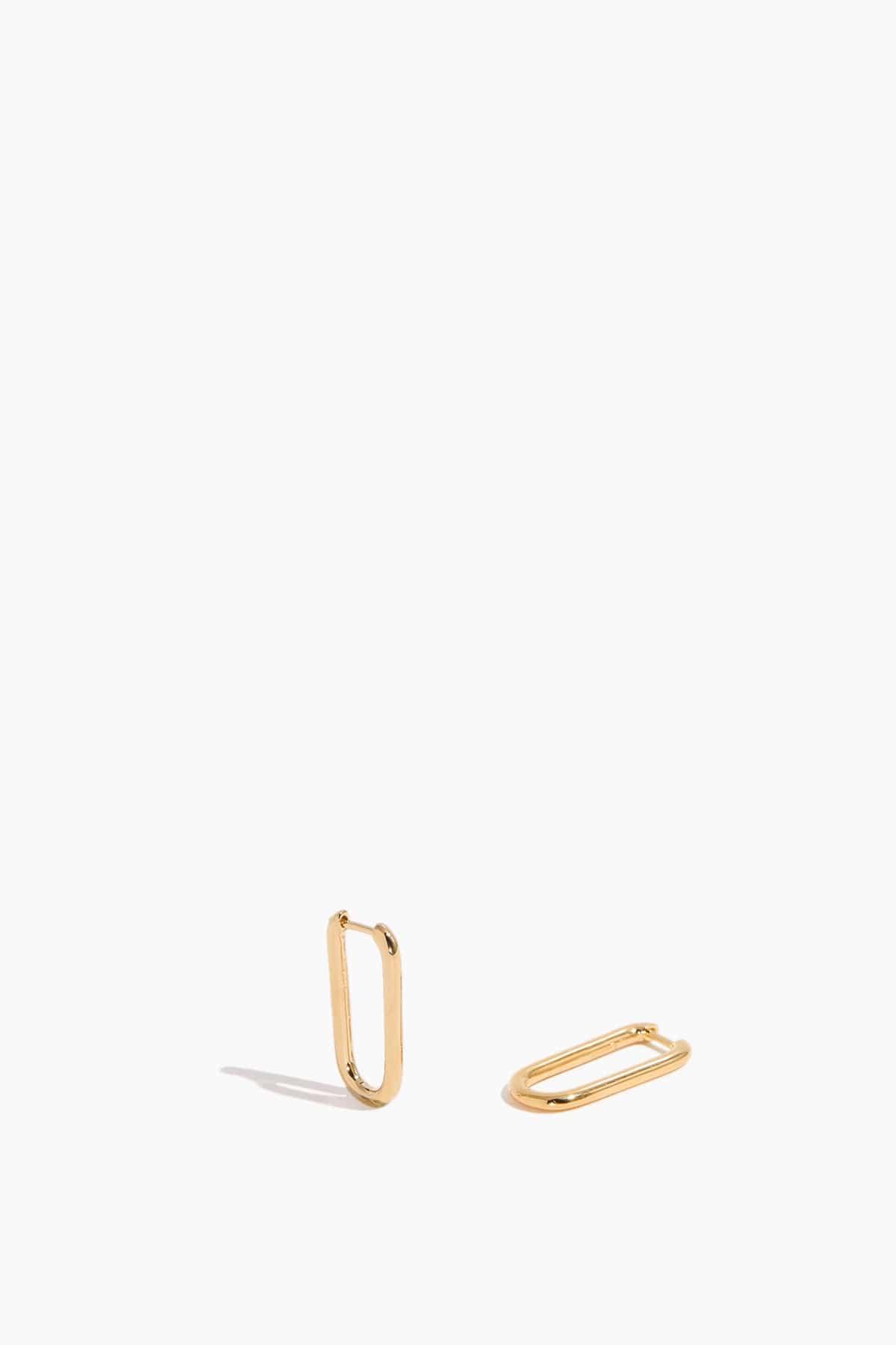 Paperclip Large Earrings in Gold by OTIUMBERG