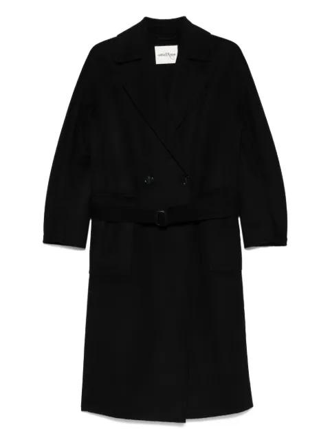 belted double-breasted coat by OTTOD'AME