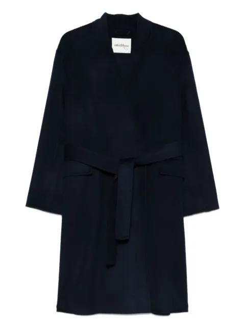 belted-wrap midi coat by OTTOD'AME