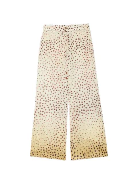 polka-dot drawstring-waist trousers by OTTOD'AME