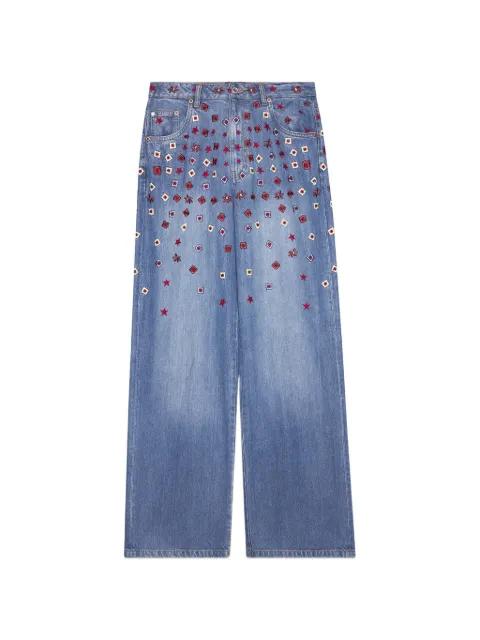 star-embellished trousers by OTTOD'AME