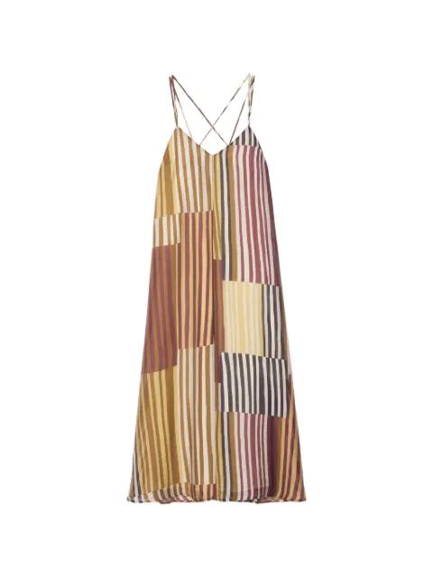 striped patchwork dress by OTTOD'AME