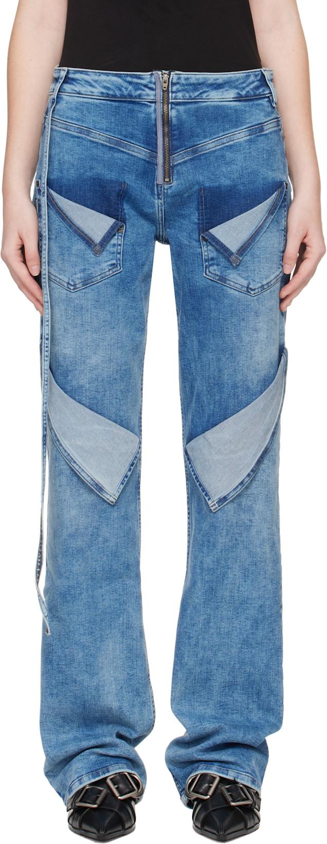 Blue Loose Fit Jeans by OTTOLINGER