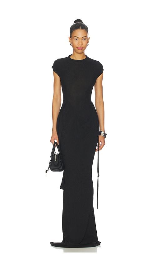 Ottolinger Sleevy Lurex Maxi Dress in Black by OTTOLINGER