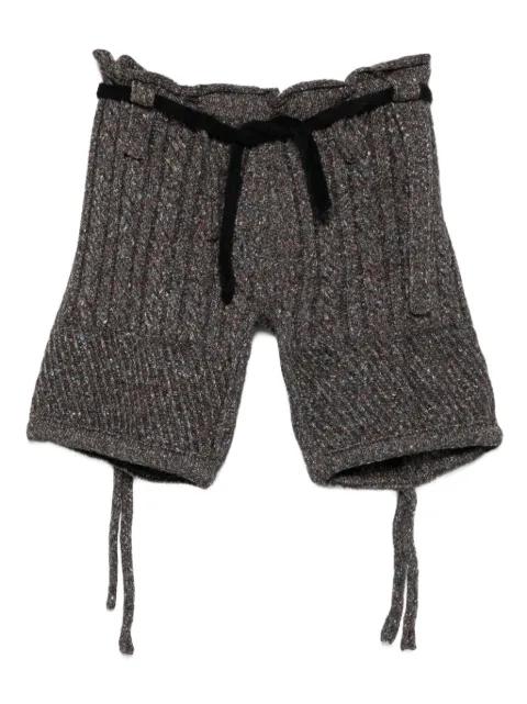 cable-knit drawstring shorts by OTTOLINGER