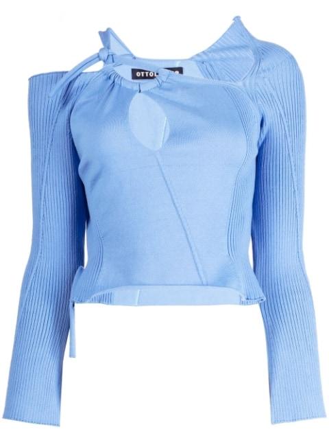 cut-out-detailing knitted top by OTTOLINGER