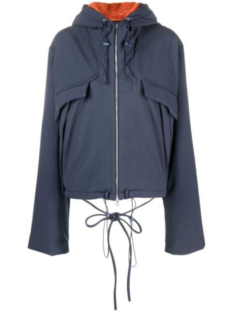 faux-fur lining hoodied jacket by OTTOLINGER
