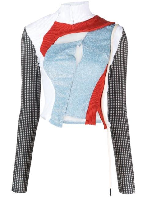 metallic-effect detail panelled top by OTTOLINGER