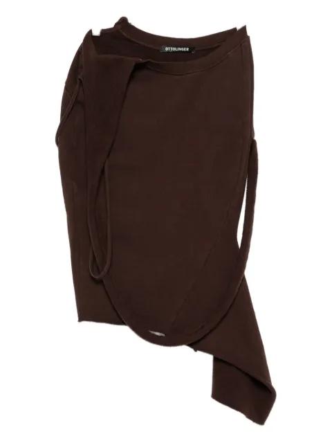 organic cotton asymmetric skirt by OTTOLINGER