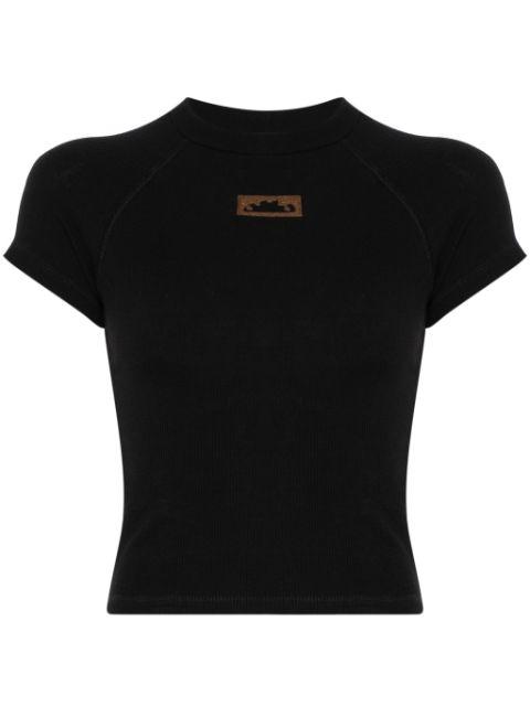 ribbed deconstructed T-shirt by OTTOLINGER