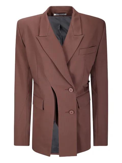 split-detail buttoned blazer by OTTOLINGER