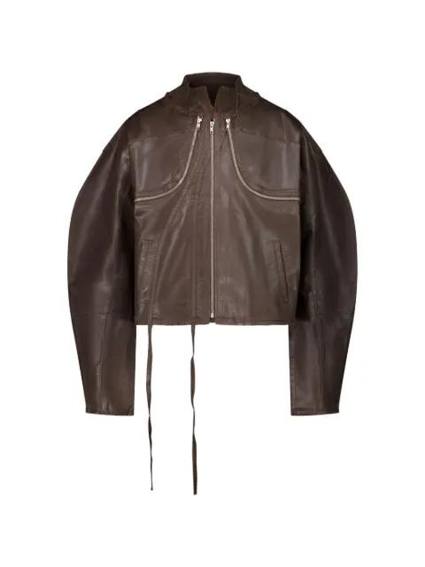 zip glazed denim jacket by OTTOLINGER