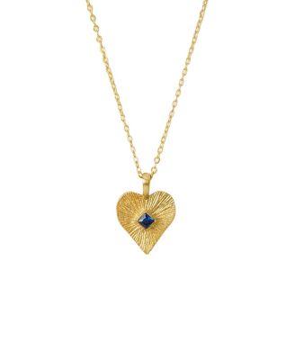 Golden Heart Pendant Necklace by OTTOMAN HANDS
