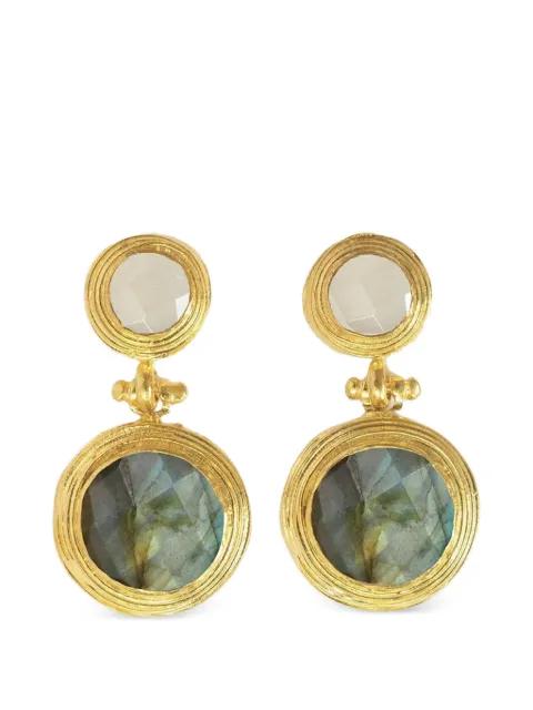 Lilis gemstone drop earrings by OTTOMAN HANDS