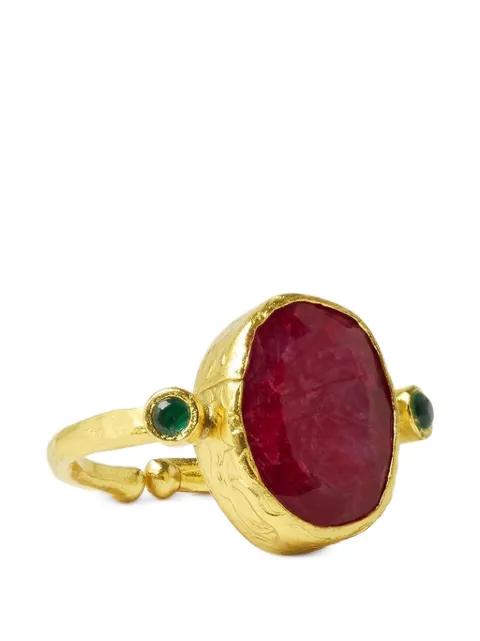 Lucia ruby cocktail rings by OTTOMAN HANDS