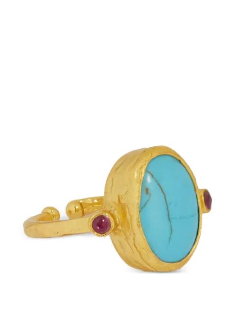 Lucia turquoise cocktail ring by OTTOMAN HANDS