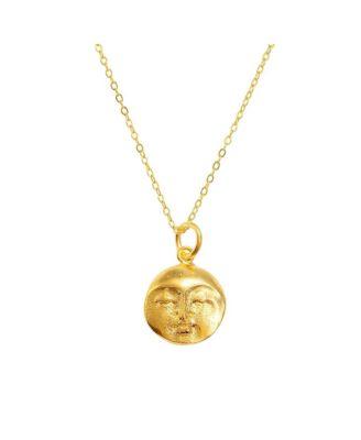 Moon Face Pendant Necklace by OTTOMAN HANDS