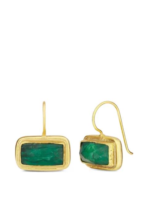 Noa emerald drop earrings by OTTOMAN HANDS