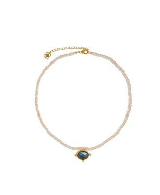 Women's Sorel Pearl and Labradorite Beaded Necklace by OTTOMAN HANDS