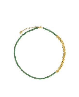 Women's Waterproof Emerald Beaded Necklace by OTTOMAN HANDS