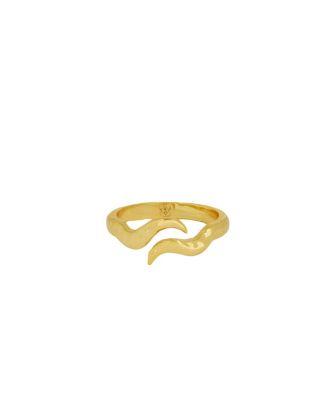 Women's Waterproof Wave Crossover Ring by OTTOMAN HANDS