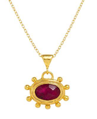 Zand Ruby Pendant Necklace by OTTOMAN HANDS