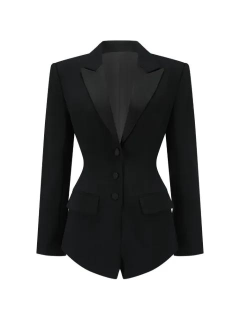 button notched blazer by OUDE WAAG