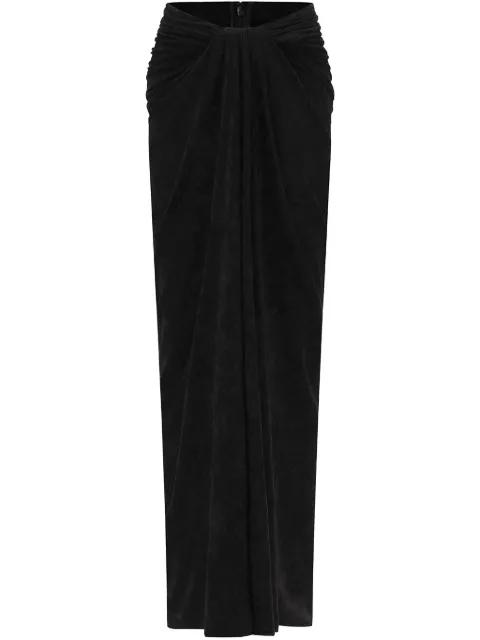draped maxi skirt by OUDE WAAG
